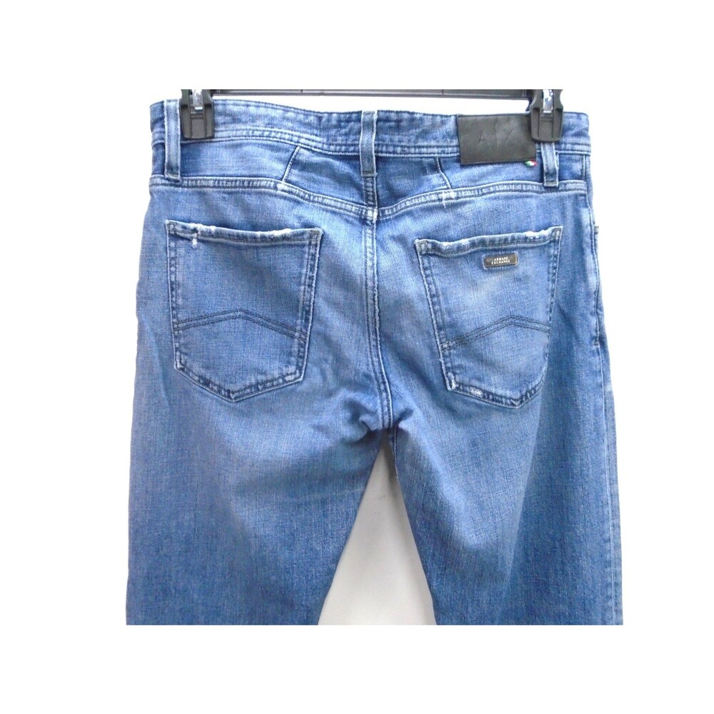 Armani Exchange A/X  Mens Denim Skinny Jeans Mens 31 (33x33) Blue J14 Made Italy - Picture 9 of 12